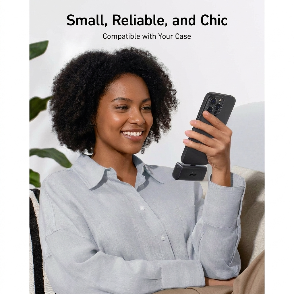 Anker Nano PowerBank (22,5 W, connecteur USB-C intégré) 5 000 mAh
