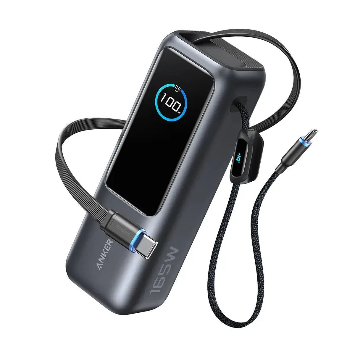 Batterie externe Anker (25 000 mAh, 165 W, câbles intégré et rétractable)