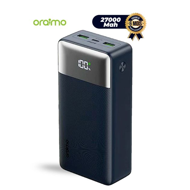 Powerbank Oraimo PowerNova QF1 27 000 mAh - 22,5 W - Écran numérique